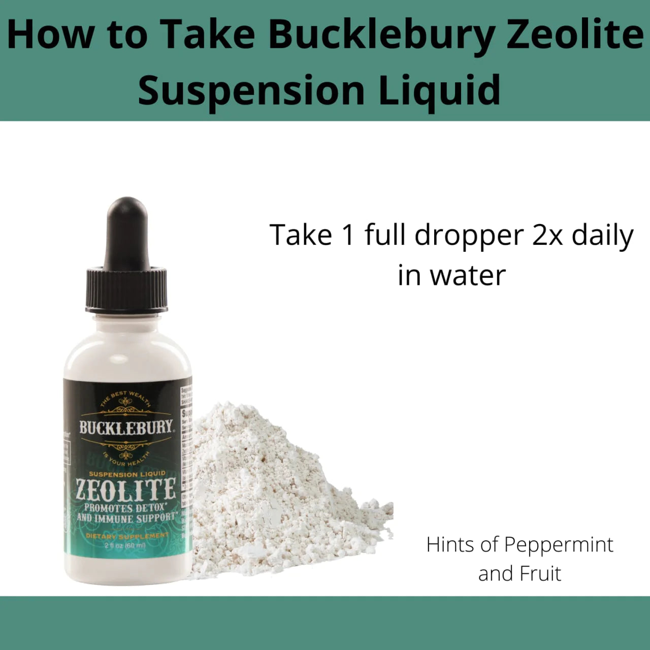 Zeolite Suspension Liquid with B-12 & D3 60 Servings